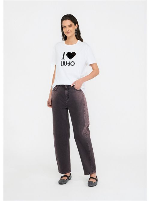 T-shirt con applicazioni LIU JO | MF5345JS923/M9683